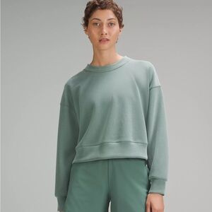 Softstreme Perfectly Oversized Cropped Crew - Medium Forest